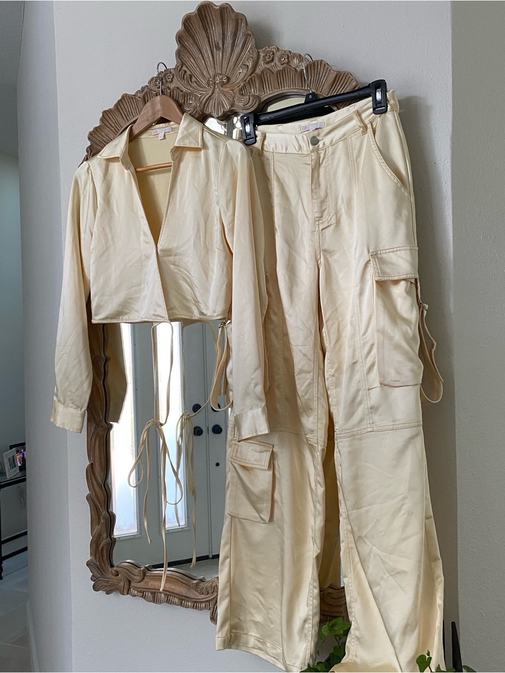 Gianni Bini Butter Yellow Cargo Two-Piece Set